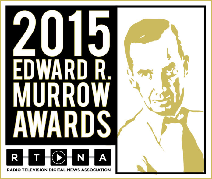 WPRI-CHANNEL 12, WJAR NBC 10 and Rhode Island Public Radio are recipients of regional 2015 Edward R. Murrow Awards, announced recently by the Radio Television Digital News Association.
