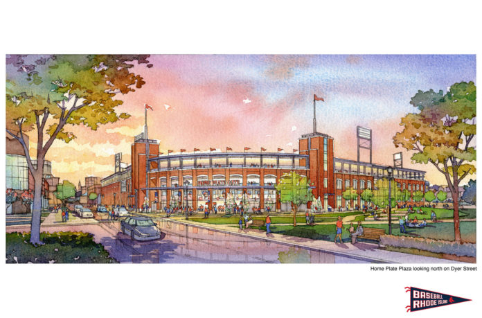 BOSTON RED SOX President Larry Lucchino - who is one of the new ownership group for the Pawtucket Red Sox - is a proponent of urban baseball stadiums. The proposal for the Providence stadium puts the baseball team in the heart of Rhode Island's capital city. / COURTESY PBC ASSOCIATES