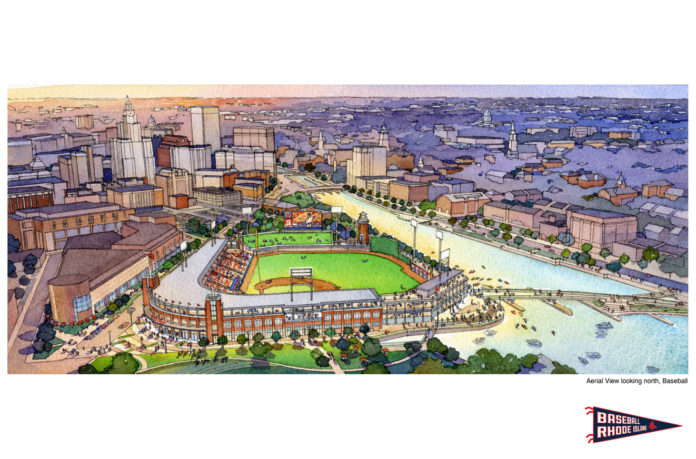 THE NEW OWNERSHIP GROUP of the Pawtucket Red Sox is looking to put the team in a new stadium in downtown Providence along the water. / COURTESY PBC ASSOCIATES