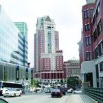 THE NEW GTECH Corp. headquarters, left, has redefined its corner of downtown, and now another major building, the second Westin tower is nearly done. / 