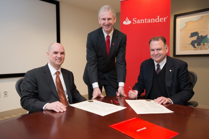 FROM LEFT: Geoffrey Parish, Foreign Commercial Service Officer, U.S. Department of Commerce, International Trade Administration; Mike Lee, Commercial Banking at Santander; and James Cox, Northeast Regional Director, U.S. Department of Commerce, International Trade Administration.