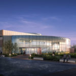THIS IS a rendering of the new 50,000-square-foot Academic Innovation Center at Bryant University. A ceremonial groundbreaking will be held Friday for this building, as well as three others, a redesigned campus entrance and a new campus in China. / COURTESY BRYANT UNIVERSITY/EYP ARCHITECTURE AND ENGINEERING
