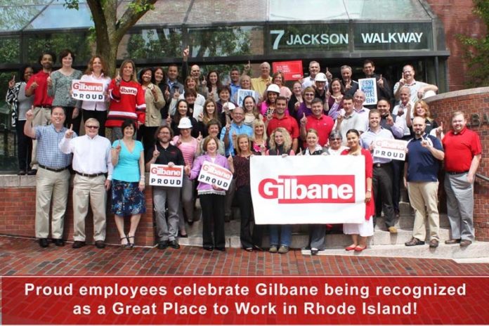 PROUD TO BE HERE: Gilbane staff take a moment to celebrate being named one of the Best Places To Work. / COURTESY GILBANE