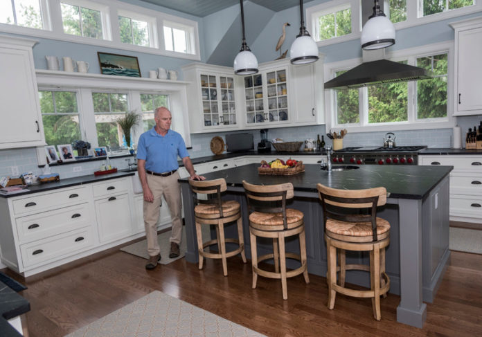 THE RIGHT INGREDIENTS: David Baud, president of Baud Builders, shows off a Narragansett property recently renovated. Baud describes his work as a 