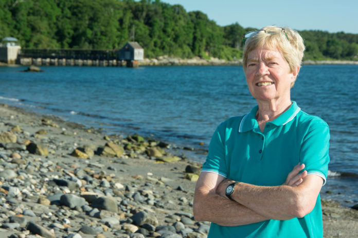 PROFESSOR CANDACE OVIATT, from the University of Rhode Island Graduate School of Oceanography, was part of a team of  oceanographers that completed a 10-year study of water quality in Narragansett Bay. They found that reductions in nitrogen discharged into the bay from sewage treatment plants has resulted in much clearer water and fewer algae blooms. / COURTESY UNIVERSITY OF RHODE ISLAND