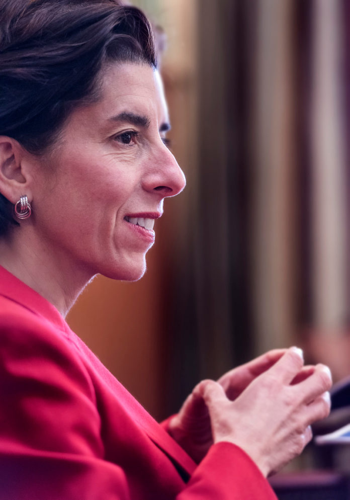 GOV. GINA M. Raimondo, R.I. Commerce Secretary Stefan Pryor and the Federal Reserve Bank of Boston president announced Tuesday that the Boston Fed has selected Rhode Island as the next state in its Working Cities Challenge competition. / PBN FILE PHOTO/ MICHAEL SALERNO