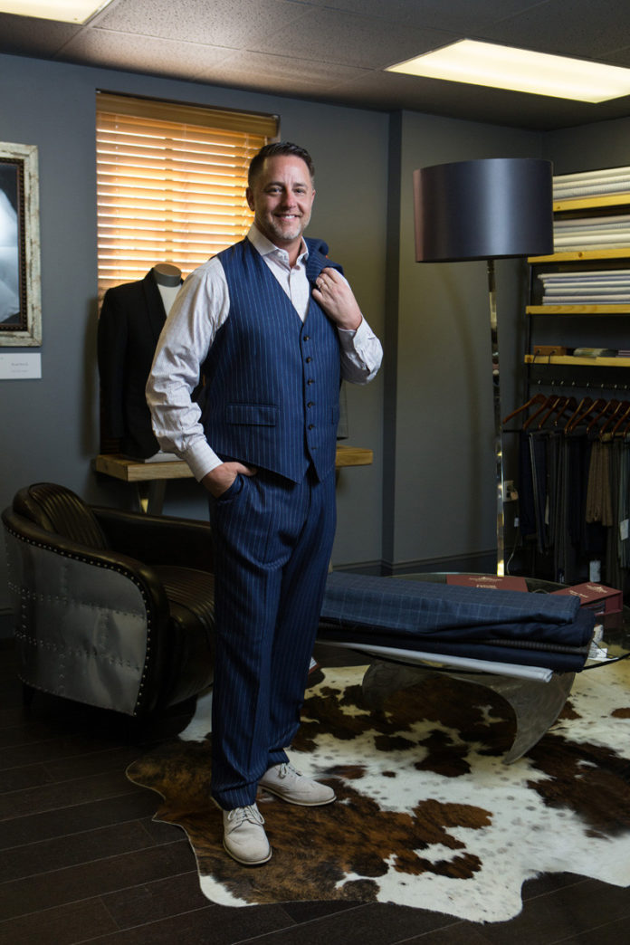 Marc Streisand started Marc Allen Fine Clothiers 10 years ago because he thought Providence's creative culture deserved more than pinstripe suits, oxford shirts and khaki pants. / PBN PHOTO/RUPERT WHITELEY