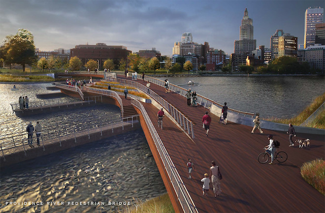 Providence River Pedestrian Bridge rendering