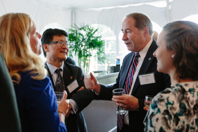Mark Huang, City of Providence with URI President Dr. David Dooley / Rupert Whiteley
