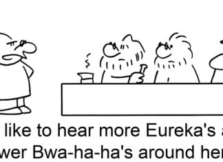Editorial Cartoon: Eureka! / By Rex May / www.artizans.com