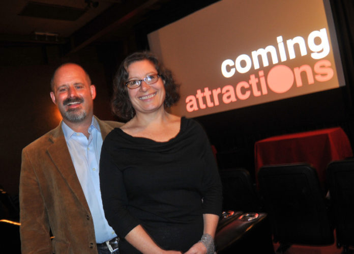 THE HUSBAND AND WIFE team of Daniel Kamil and Emily Steffian operate the Cable Car Cinema in Providence. The theater was one of 23 nationwide selected for the Sundance Institute Art House Project, designed to recognize theaters in North America with excellence in programming, community involvement and operations. / PBN FILE PHOTO/FRANK MULLIN