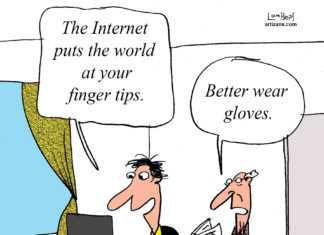 Editorial Cartoon: Better wear gloves / By Larry Lambert / www.artizans.com