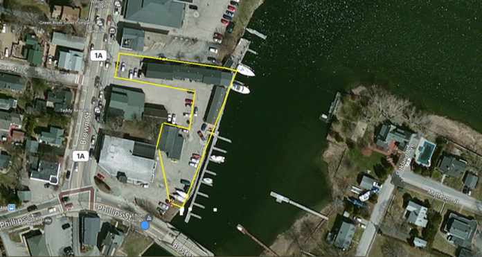 Wickford Landings, a commercial mixed-use property featuring 28 boat slips, is on the market.