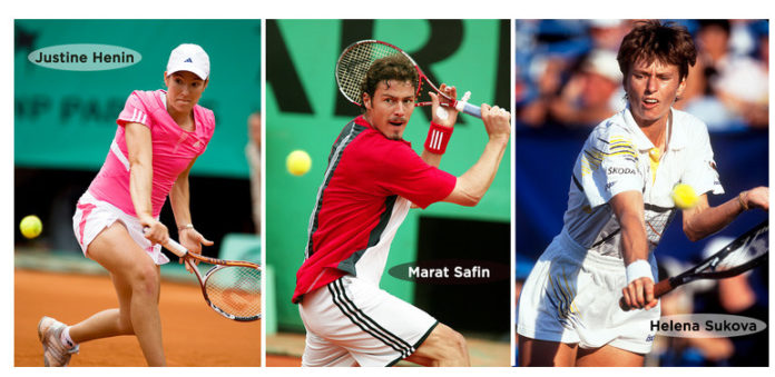 JUSTINE HENIN, Marat Safin and Helena Sukova have all been nominated for induction into the International Tennis Hall of Fame. / COURTESY INTERNATIONAL TENNIS HALL OF FAME