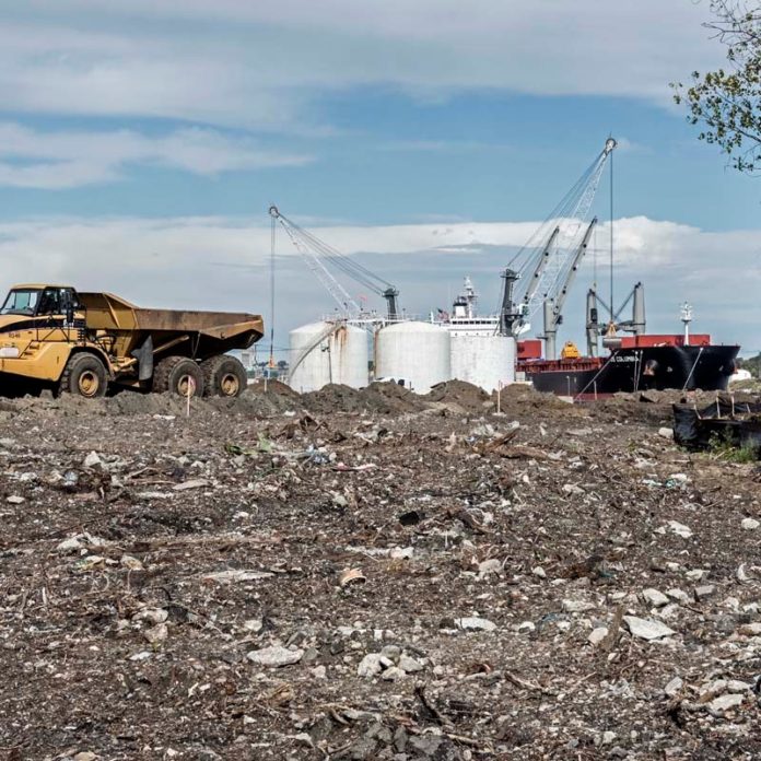 STORAGE PLANS: A 12-acre parcel, recently cleared, but not quite graded, will be finished for ProvPort car storage. / PBN PHOTO/MICHAEL SALERNO