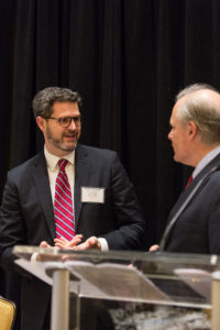 RI Cybersecurity Commission Chair Scott DePasquale, CEO of Utilidata with PBN Editor and Moderator Mark Murphy / Rupert Whiteley