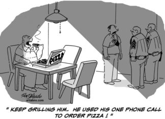 Editorial Cartoon: One phone call / By Roy Delgado / www.artizans.com