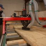 FILLING A NICHE: Newport Nautical Timbers President Mike duPont operates a sawmill at his company, which produces air-dried timber used for boat building and furniture. / PBN PHOTO/KATE WHITNEY LUCEY