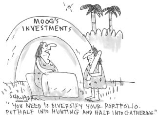 Editorial Cartoon: Diversify your portfolio / By Harley Schwadron / www.artizans.com