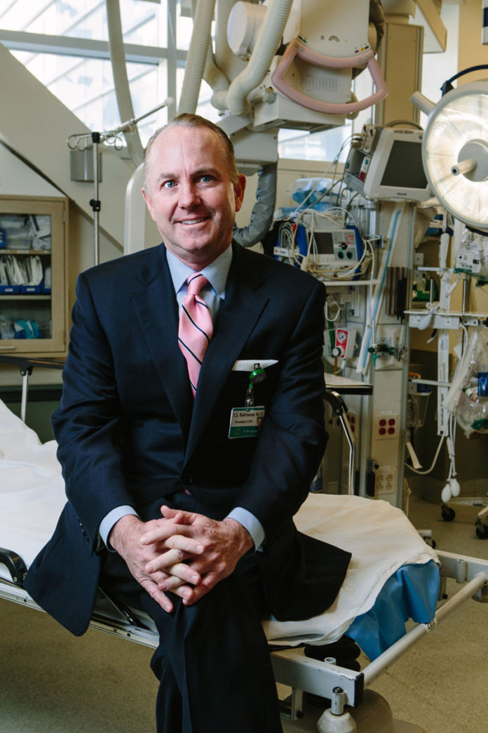 Dr. Timothy J. Babineau has practiced and taught surgery in Baltimore, Boston and Providence. His appreciation for the dynamic nature of modern medicine informs his vision of how complex enterprises should function. / PBN PHOTO/RUPERT WHITELEY