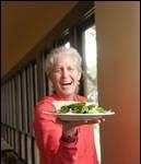 Jane Esselstyn holds a dish she made in a cooking demonstration at Engine 2 Immersion in Austin, Texas in 2013. Engine 2 is a plant-based diet created and implemented by her brother, Rip Esselstyn. Jane Esselstyn will be keynote speaker at the 2016 Southern New England Go Red for Women Luncheon on Feb. 12 in Providence. / COURTESY ENGINE 2