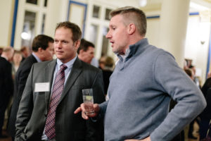 Timothy Lodge, Eastern Insurance Group LLC with Mark Sweeney, RI Association of General Contractors / Rupert Whiteley
