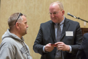 Panelist Dan Holmander, Adler Pollack & Sheehan talks with James Rimoshytus, Furrfighters