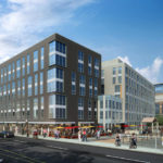 VIEW FROM POINT STREET: This is an architect's rendering of the $220 million South Street Landing project slated for completion in early 2018 in Providence. / COURTESY SPAGNOLO  GISNESS &  ASSOCIATES