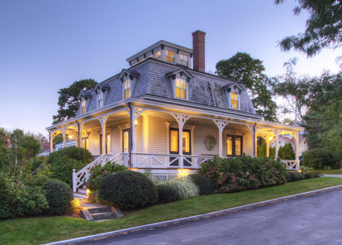 An oceanfront cottage built in 1870, with a view of First Beach, sold recently for $1,842,500 in Newport. / COURTESY RESIDENTIAL PROPERTIES INC.