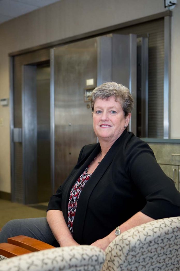 Ellen Ford is a homegrown Rhode Island success story. A Newport native, she graduated from the University of Rhode Island and advanced from teller to the top job at Middletown-based People's Credit Union. / PBN PHOTO/KATE WHITNEY LUCEY