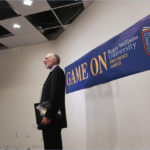 RWU showcases new satellite campus under construction downtown ROGER WILLIAMS UNIVERSITY PRESIDENT Donald J. Farish speaks during a tour of the new satellite campus downtown. He said the new satellite campus "will be the home for all the work we do in Providence." / COURTESY RWU/GRETCHEN ERTL
