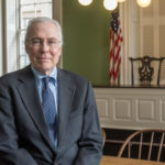 Edward Sanderson, executive director of the Rhode Island Historical Preservation and Heritage Commission, is seen at the old state capital building on the East Side of Providence.
 / PBN PHOTO/MICHAEL SALERNO