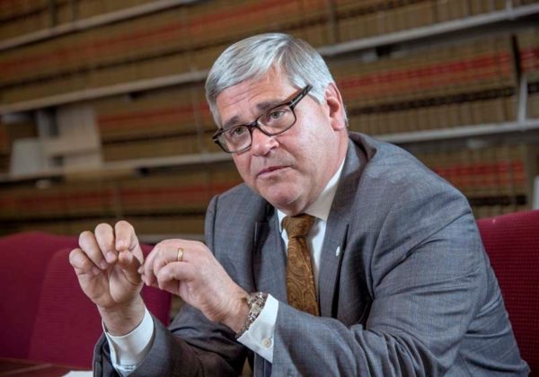 Moving Up: Rhode Island Attorney General Peter F. Kilmartin served as a local police officer and state lawmaker before his current post. / PBN PHOTO/ MICHAEL SALERNO