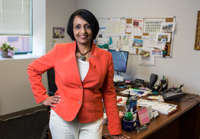 PURPOSEFUL SUCCESS: Shantha Diaz, chief operating officer of Neighborhood Health Plan of Rhode Island, has taken an approach to solving challenges that has helped the health insurer succeed despite more than doubling its member count in the last four years. / PBN PHOTO/RUPERT WHITELEY