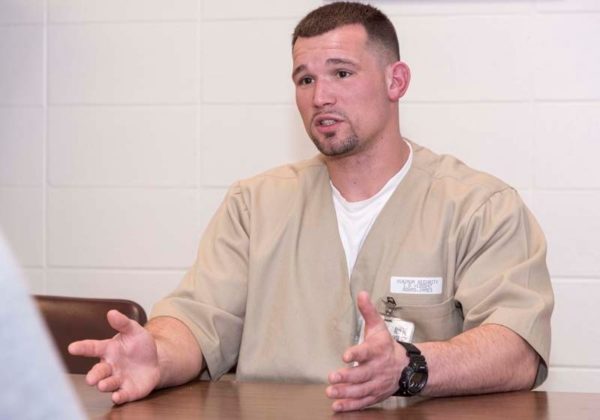 JOB HELP: ACI inmate John Adams, of Scituate, discusses job training. / PBN PHOTO/MICHAEL SALERNO