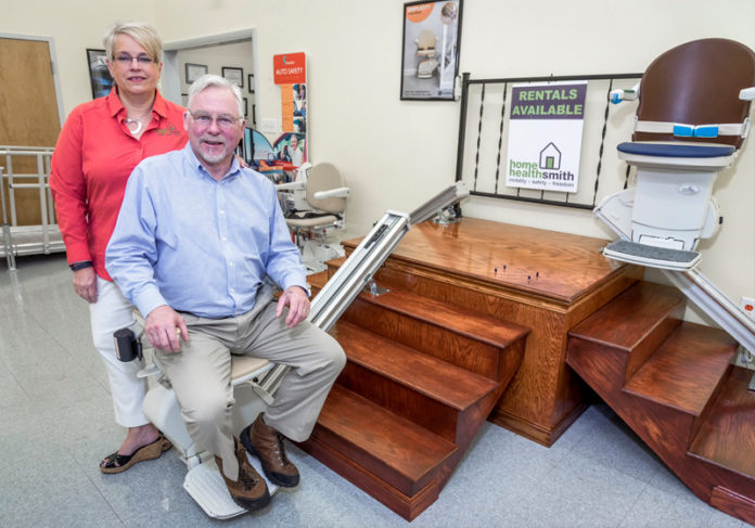 CASH INFUSION: Linda and Bill Bohmbach, founders and owners of Home Healthsmith LLC in Portsmouth, recently secured some working capital through the U.S. Small Business Administration of Rhode Island, part of which they used to purchase a new work truck. / PBN PHOTO/ MICHAEL SALERNO