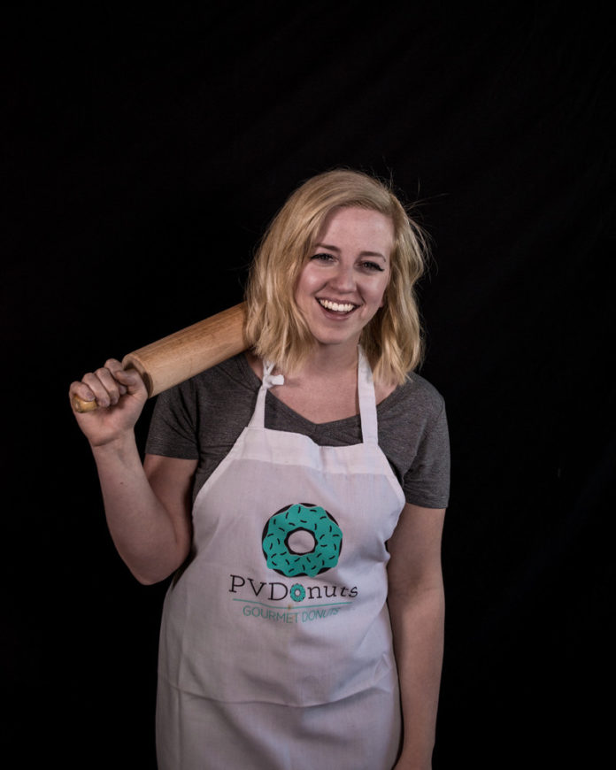 ON A ROLL: Lori Kettelle, owner of PVDonuts, has opened a retail outlet on Allens Avenue. / PHOTOS COURTESY  CHRISTOPHER MONGEAU