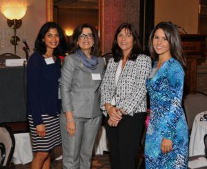 Tejal Tarro, Centered Change; Panelist Renee Aloisio, LGC&D; Annemarie Brisson, PBN and Jessica Santamaria, LGC&D / Skorski Photography