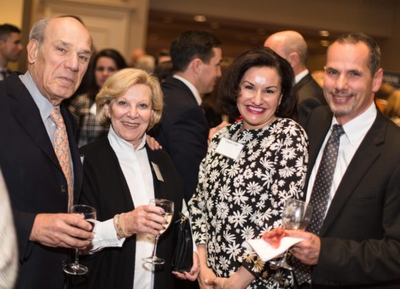 Chief Medical Officer winner Dr Fancisco Trilla (right), Neighborhood Health Plan of Rhode Island with his wife Angela and RI Foundation Mel Alperin and wife Patty / Rupert Whiteley