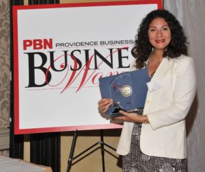 Natalie Morello, Shoppe Pioneer accepts her Achievement Award / Skorski Photography