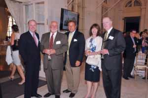 Driving Force Dr. Tim Babineau & Larry Aubin, Lifespan - A Health System Jim Rosati, Beacon Mutual; and Lisa Pelosi and Ed Quinlan Johnson & Wales University  / Skorski Photography