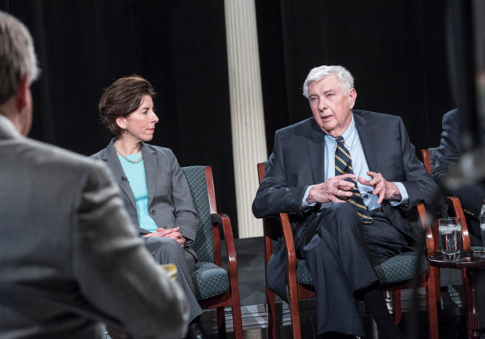 A RHODE ISLAND STATE OF MIND: Former Gov. Lincoln C. Almond took part in a roundtable discussion with three other Rhode Island governors on the occasion of PBN's 30th Anniversary. / PBN PHOTO/ MICHAEL SALERNO A RHODE ISLAND STATE OF MIND: Former Gov. Lincoln C. Almond took part in a roundtable discussion with three other Rhode Island governors on the occasion of PBN's 30th Anniversary. / PBN PHOTO/ MICHAEL SALERNO