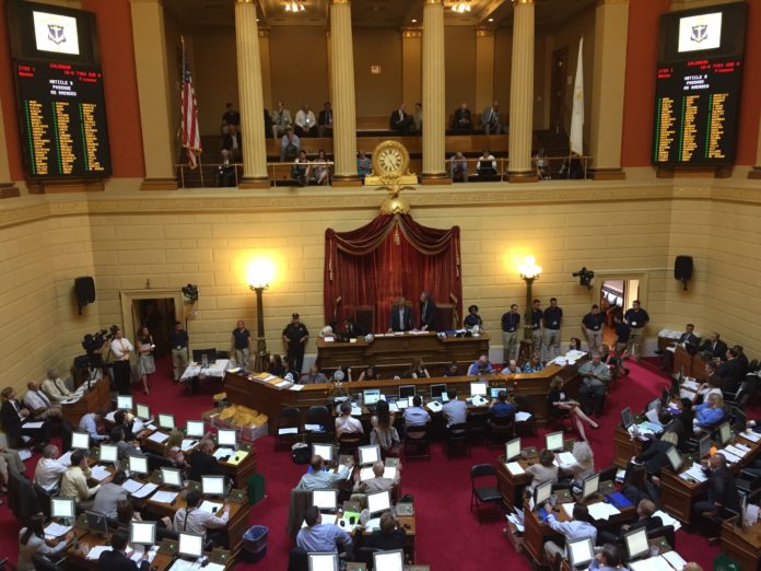 THE R.I. HOUSE OF REPRESENTATIVES debated the fiscal 2017 budget until late in the evening. It wasn't approved until early in the morning the following day. / PBN FILE PHOTO/ELI SHERMAN