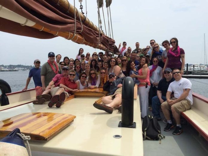 ALL TOGETHER NOW: CCK Employee Appreciation Day 2015 took the staff to Newport for a day of sailing. / COURTESY CHISHOLM CHISHOLM & KILPATRICK