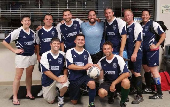 CONTINUING DEVELOPMENT: A team in a Thursday night soccer league helps Performance Physical Therapy staff stay fit, but also continue developing deeper personal relationships. / COURTESY PERFORMANCE PHYSICAL THERAPY