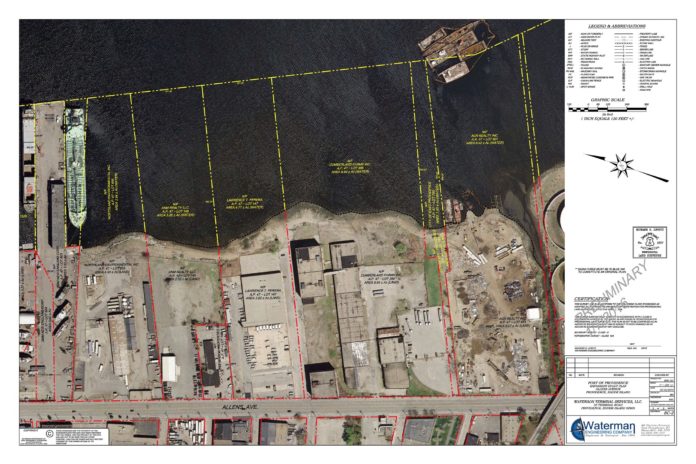 A PRELIMINARY STUDY of expanding the Port of Providence included the option of filling in portions of Narragansett Bay, something that Save The Bay objected to, and which ProvPort has now disavowed.  / COURTESY PROVPROV INC.