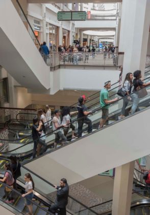 BUYING IN: The multilevel Providence Place mall draws shoppers from throughout the region. / PBN PHOTO/MICHAEL SALERNO
