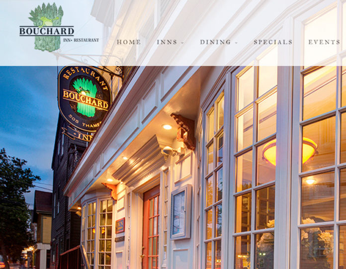 THE BOUCHARD RESTAURANT AND INN in Newport was the only restaurant in Rhode Island to make OpenTable's list of the top 100 restaurants for foodies in the country. / COURTESY BOUCHARD RESTAURANT AND INN
