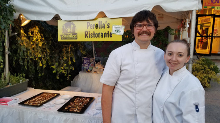 EXPANDING HORIZONS: Chef Lou E. Perella and his wife, pastry chef Laura Perella, are seen at this summer's Zoobilee culinary event and fundraiser for Roger Williams Park Zoo. He will be traveling to Australia to do a three-month residency at a world-renowned restaurant. / COURTESY LOU E. PERELLA