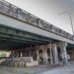 RHODE ISLAND ranked 47th in the U.S. in highway performance by the nonprofit Reason Foundation. Shown is the 6-10 connector, just south of Westminster Street in Providence, showing the temporary braces put in by R.I. Department of Transportation 15 years ago. / PBN FILE PHOTO/ MICHAEL SALERNO
